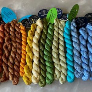 26 Silk Embroidery, Cross Stitch Skeins: Vineyard Silk Classic & Planet Earth